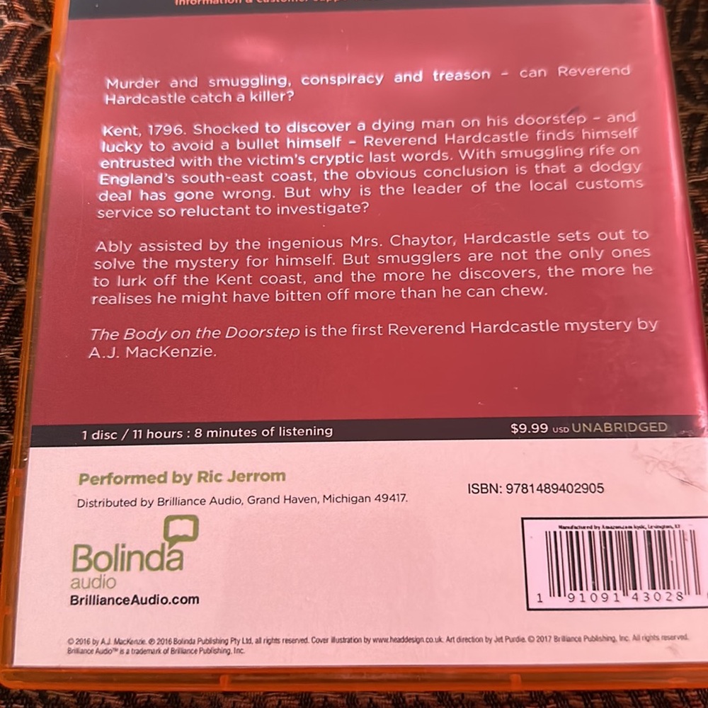 Audiobook MP3 Audio CD THE BODY ON THE DOORSTEP BY AJ MACKENZIE-Mystery - Picture 4 of 10